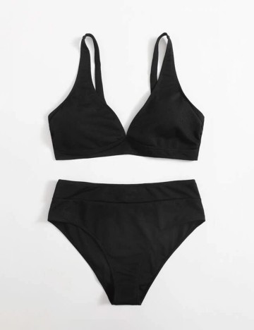 Costum de baie SHEIN CURVE, negru, 1 XL