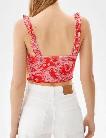 Top Bershka, rosu, XS