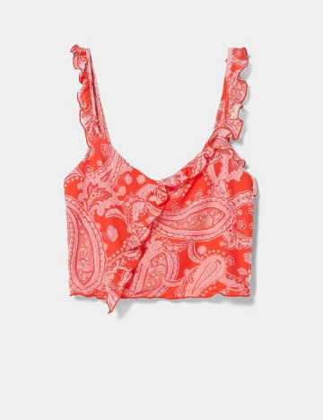 Top Bershka, rosu, XS
