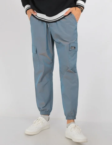 Pantaloni SHEIN, albastru, L Albastru