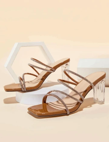 Sandale SHEIN, maro, 40 Maro