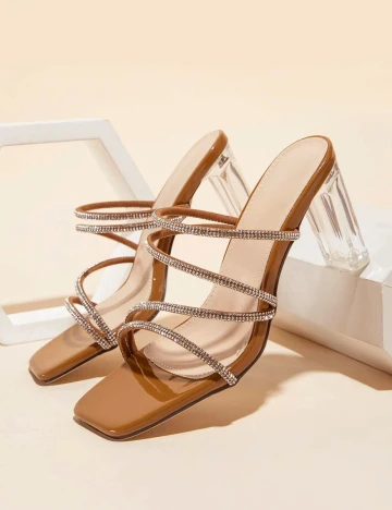 Sandale SHEIN, maro, 40 Maro