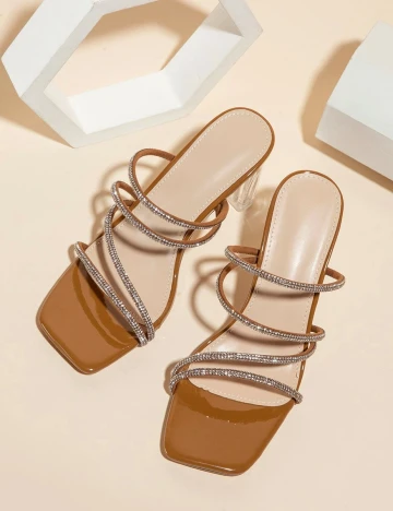 Sandale SHEIN, maro, 40 Maro