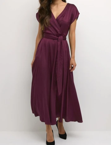 Rochie lunga Cream, grena