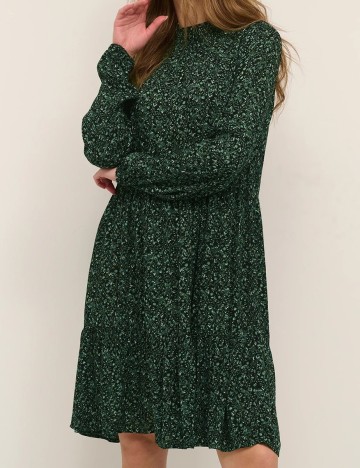 Rochie scurta Kaffe, verde/negru