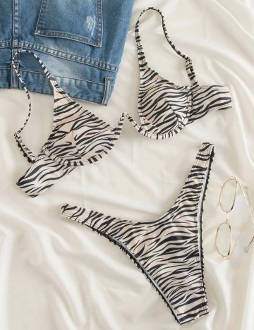 Costum de baie SHEIN, crem, S