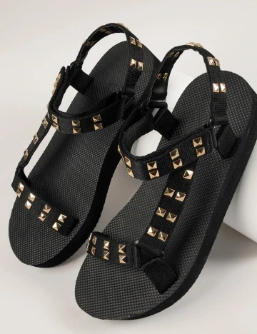 Sandale SHEIN, negru, 38,5 Negru