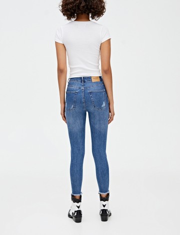 Blugi Pull&Bear, albastru, 36