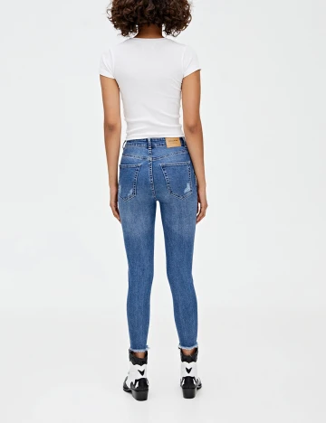 Blugi Pull&Bear, albastru, 36 Albastru