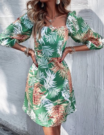 Rochie scurta SHEIN, verde, L