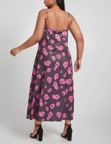 Rochie Lunga SHEIN CURVE, maro, 1 XL