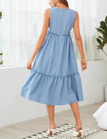 Rochie Medie SHEIN, bleu, S Albastru