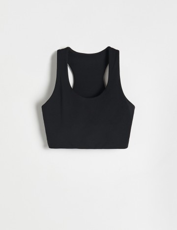 Bustiera Reserved, negru, S