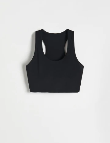 Bustiera Reserved, negru, S Negru