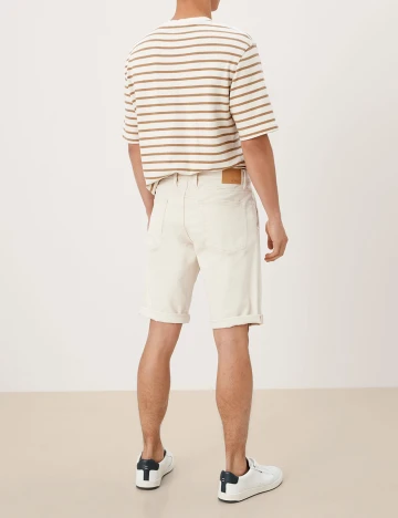 Pantaloni scurti s.Oliver, ecru, W30 Alb