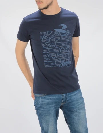 Tricou Milano Bulls, bleumarin, S