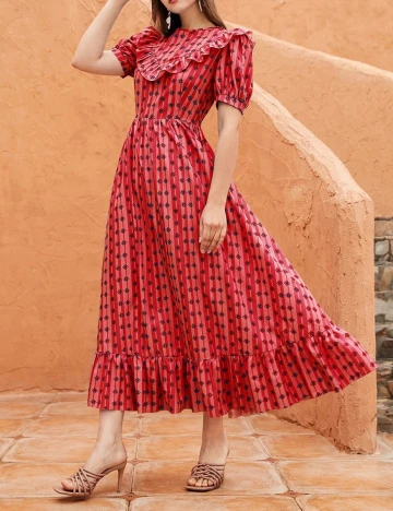 Rochie Lunga SHEIN, rosu, L