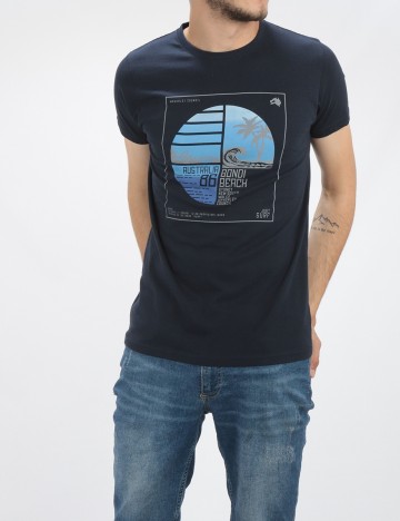 Tricou Milano Bulls, bleumarin, S