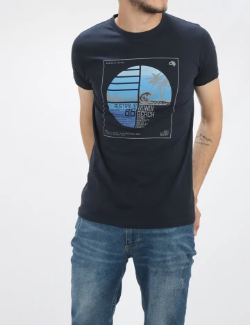 Tricou Milano Bulls, bleumarin, S