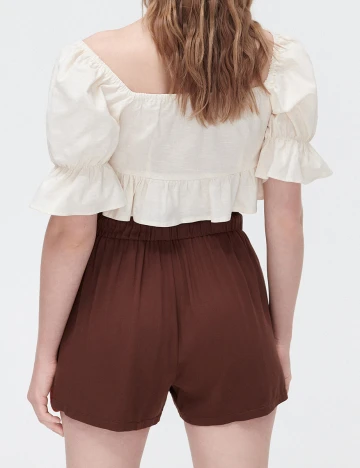 Pantaloni Scurti CROPP, maro, 32