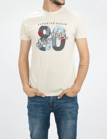 Tricou Milano Bulls, bej, S