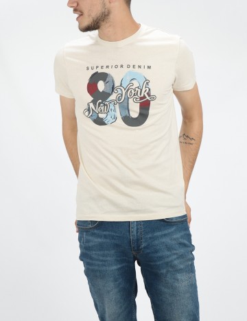 Tricou Milano Bulls, bej, S