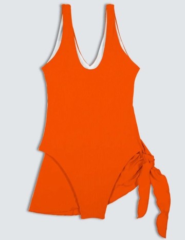 Costum de baie SHEIN, portocaliu, L