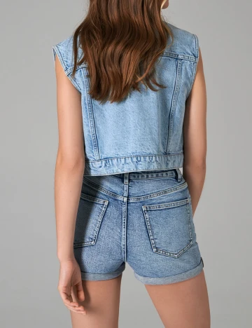 Pantaloni scurti Sinsay, albastru, 38