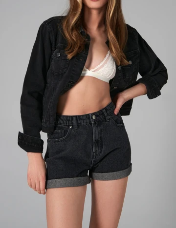 Pantaloni scurti Sinsay, negru, 38