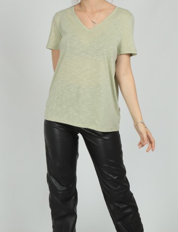 Tricou Pieces, verde, S