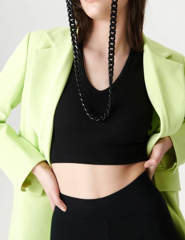Top Sinsay, negru, S