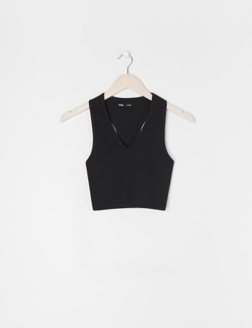 Top Sinsay, negru, S