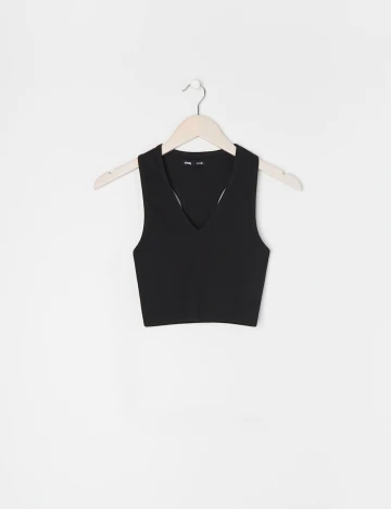 Top Sinsay, negru, S