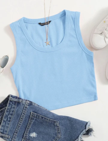 Top SHEIN, albastru, S Albastru
