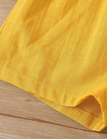 Salopeta Shein Kids, mustar, 5-6 ANI