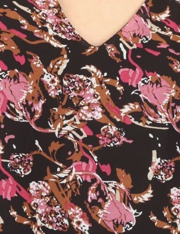 Camasa Vero Moda, negru floral, M