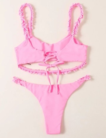 Costum de baie SHEIN, roz, L