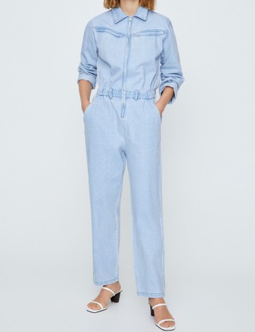 Salopeta Pull&Bear, albastru deschis, L