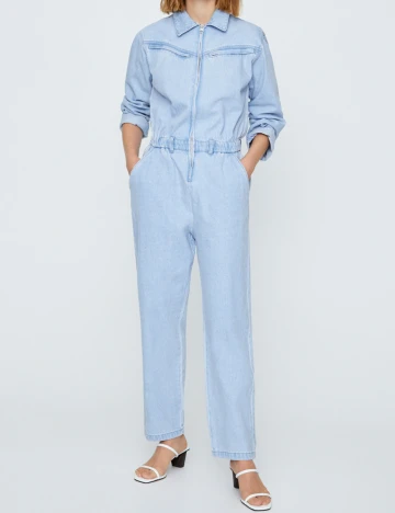 Salopeta Pull&Bear, albastru deschis, L