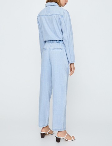 Salopeta Pull&Bear, albastru deschis, L