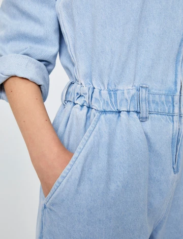Salopeta Pull&Bear, albastru deschis, L