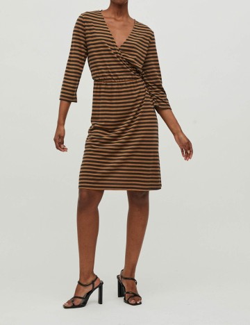 Rochie scurta Vila, maro, S
