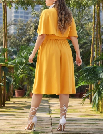 Rochie scurta SHEIN CURVE, galben, 2XL Galben