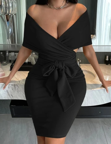Rochie scurta SHEIN, negru, XS Negru