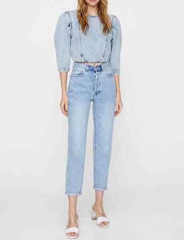 Blugi Pull&Bear, albastru deschis, 34
