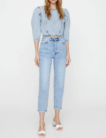 Blugi Pull&Bear, albastru deschis, 34