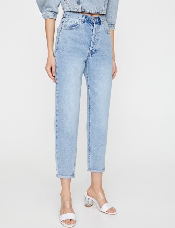 Blugi Pull&Bear, albastru deschis, 34
