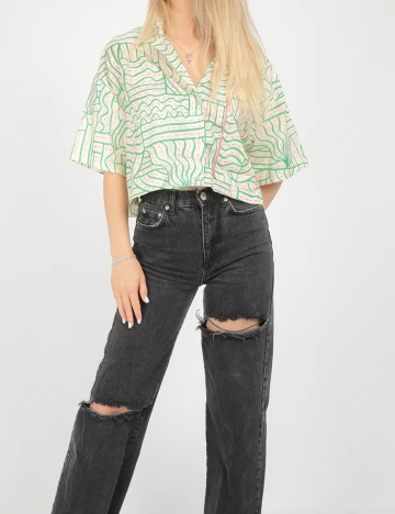 Camasa SHEIN, verde, XS