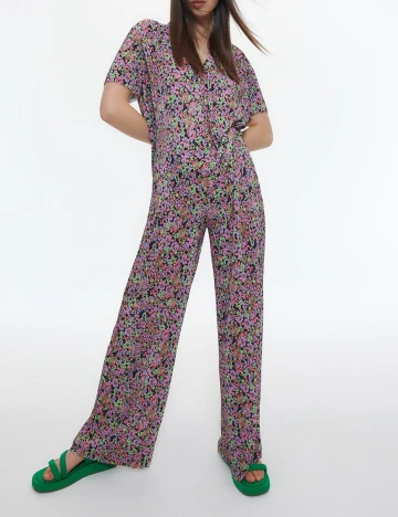 Pantaloni Reserved, floral, M