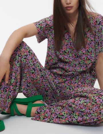 Pantaloni Reserved, floral, M